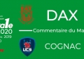 FED1 - 2019/2020 - J9 : DAX - COGNAC : Commentaire du match