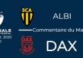 NATIONAL - 2020/2021 J4 : Albi - Dax : Commentaire du match