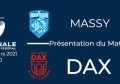 NATIONAL - 2020/2021 J20 : Massy - Dax : Présentation du match