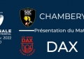 J14 : Chambery - Dax : Présentation du match