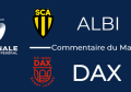J8 : Albi - Dax : Commentaire du match