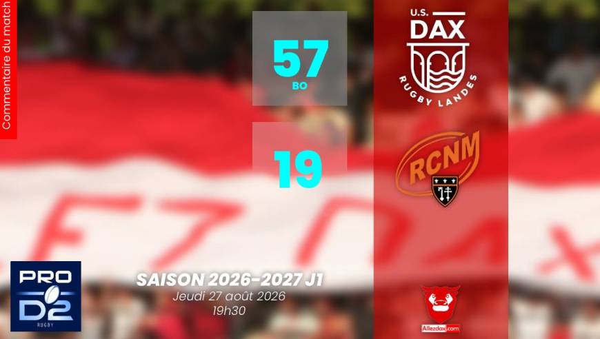 PROD2 2026-2027 J1 : DAX - NARBONNE