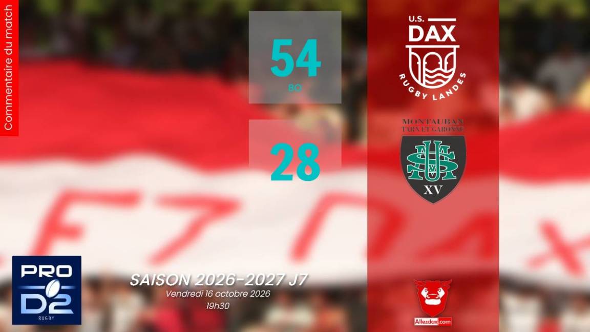PROD2 2026-2027 J7 : DAX - MONTAUBAN